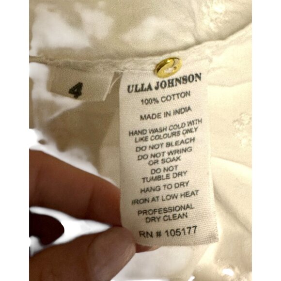 Ulla Johnson Tamsin Dress Women’s 4 Boho Prairie Ruffle Tiered Cotton Midi - Picture 9 of 10